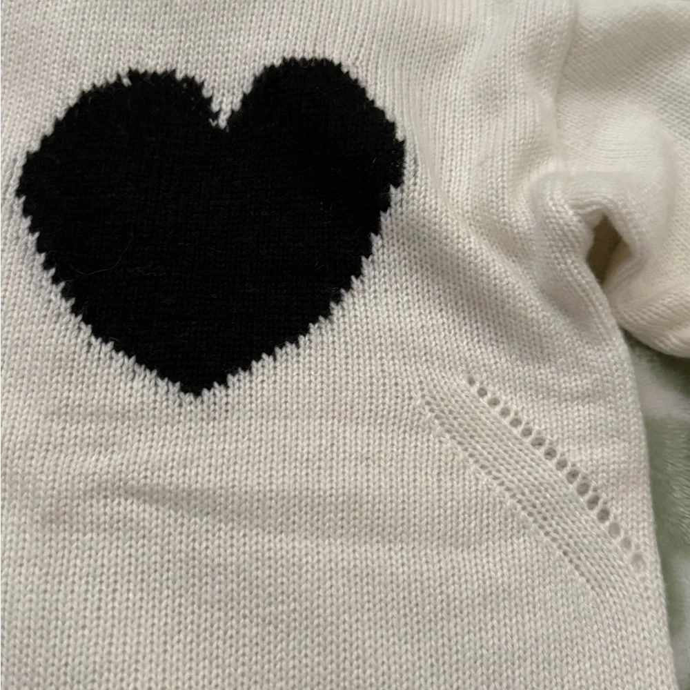 Zadig & Voltaire Cashmere Sweater NWT Amour Heart White - Picture 7 of 10